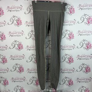 Lululemon tights leggings pin striped cream Striped Black and White Leggings